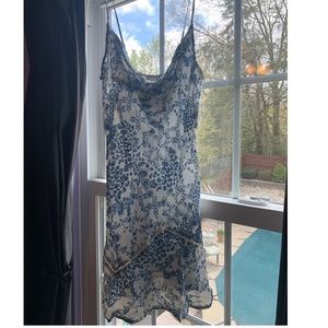 Free People white and blue linen dress!